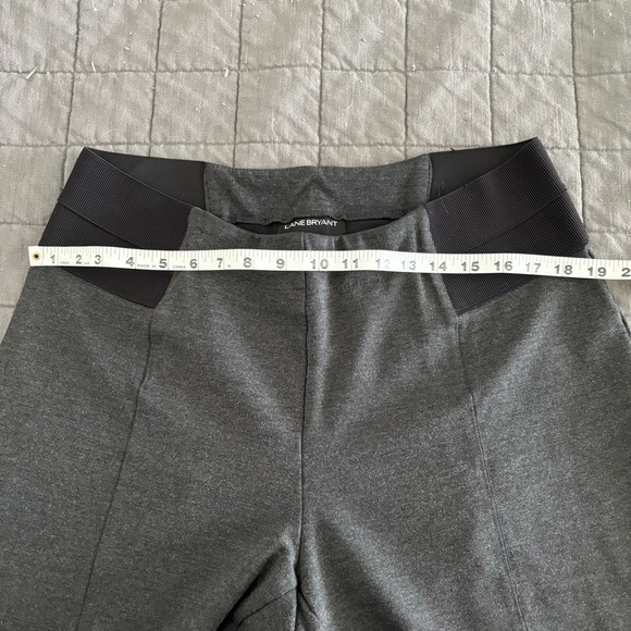 Lane Bryant Charcoal Grey Leggings with Black Elastic Waist Detail - Picture 4 of 6